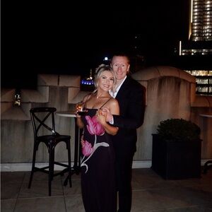 Lovers + Friends Kennedy gown- Black and Pink Maxi Dress